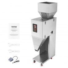 VEVOR részecsketöltő gép, 0,044-11 font/20-5000g, automata töltőgép lábpedállal, rozsdamentes acél töltőgép, töltőanyag babmagokhoz, gabonákhoz tea szemcsés csomagoláshoz