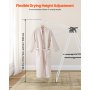 VEVOR 2-Tier Foldable Clothes Drying Rack with Sock Clips & 21 Drying Rods White