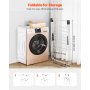 VEVOR Clothes Drying Rack, 2-Tier Foldable Laundry Dryer Rack with Sock Clips & 31 Dry Rods, Metal Height Adjustable Drying Racks for Outdoor & Indoor, Free-Standing & Space-Saving Hanger, White