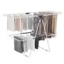 VEVOR Clothes Drying Rack, 2-Tier Foldable Laundry Dryer Rack with Sock Clips & 31 Dry Rods, Metal Height Adjustable Drying Racks for Outdoor & Indoor, Free-Standing & Space-Saving Hanger, White