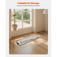 2-Tier Telescopic Clothes Drying Rack w/ 30 Windproof Holes & 2 Shoe Hooks