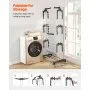 VEVOR Clothes Drying Rack, 4-Tier Foldable Laundry Dryer Rack, Metal Drying Racks with 24 Drying Rods, Free-Standing and Portable Hanger with 4 Castors and Two Side Wings for Outdoor & Indoor Use