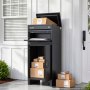 VEVOR Package Delivery Box for Outside 985 mm Large Metal Parcel Drop Box, for Porch, Curbside & House Storage, Lockable Anti-Theft Waterproof Weatherproof, Thick Secure Mailbox for Outdoor, Black
