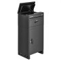 VEVOR Package Delivery Box for Outside 985 mm Large Metal Parcel Drop Box, for Porch, Curbside & House Storage, Lockable Anti-Theft Waterproof Weatherproof, Thick Secure Mailbox for Outdoor, Black