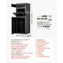VEVOR Package Delivery Box for Outside 44.49 in Large Metal Parcel Drop Box, for Porch, Curbside & House Storage, Lockable Anti-Theft Waterproof Weatherproof, Thick Secure Mailbox for Outdoor, Black