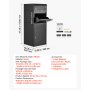 Buzón de entrega de paquetes VEVOR para exteriores, 120 cm, buzón de metal grande para paquetes, para porche, acera y almacenamiento en el hogar, con cerradura, antirrobo, impermeable y resistente a la intemperie, buzón grueso y seguro para exteriores, color negro.