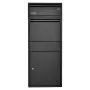 VEVOR Package Delivery Box for Outside 1200 mm Large Metal Parcel Drop Box, for Porch, Curbside & House Storage, Lockable Anti-Theft Waterproof Weatherproof, Thick Secure Mailbox for Outdoor, Black