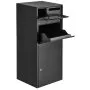 VEVOR Package Delivery Box for Outside 1200 mm Large Metal Parcel Drop Box, for Porch, Curbside & House Storage, Lockable Anti-Theft Waterproof Weatherproof, Thick Secure Mailbox for Outdoor, Black
