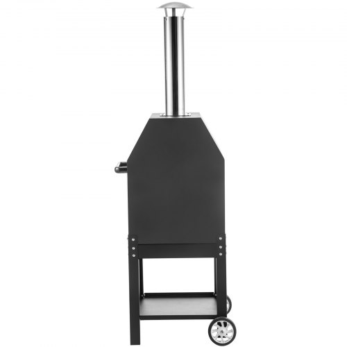 VEVOR Outdoor Pizza Oven, 12" Wood Fire Oven, 2-Layer Pizza Oven Wood Fired, Wood Burning Outdoor Pizza Oven w/ 2 Removable Wheels, Wood Fired Pizza Maker Ovens w/ 900℉ Max Temperature for Barbecue