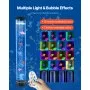 VEVOR Sensory Bubble Tube Lamp, 80 cm Bubble Fish Tube, Sensory Aquarium Lamp with 6 Floating Fish & 16 Color Effects, Remote Control, Stress Relief Calming Light for Bedroom Living Room Home Decor