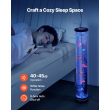 VEVOR Bubble Tube Lamp 16 Color 2.67 ft Sensory Aquarium Lamp for Relief Calming