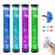 VEVOR Bubble Tube Lamp 16 Color 2.67 ft Sensory Aquarium Lamp for Relief Calming