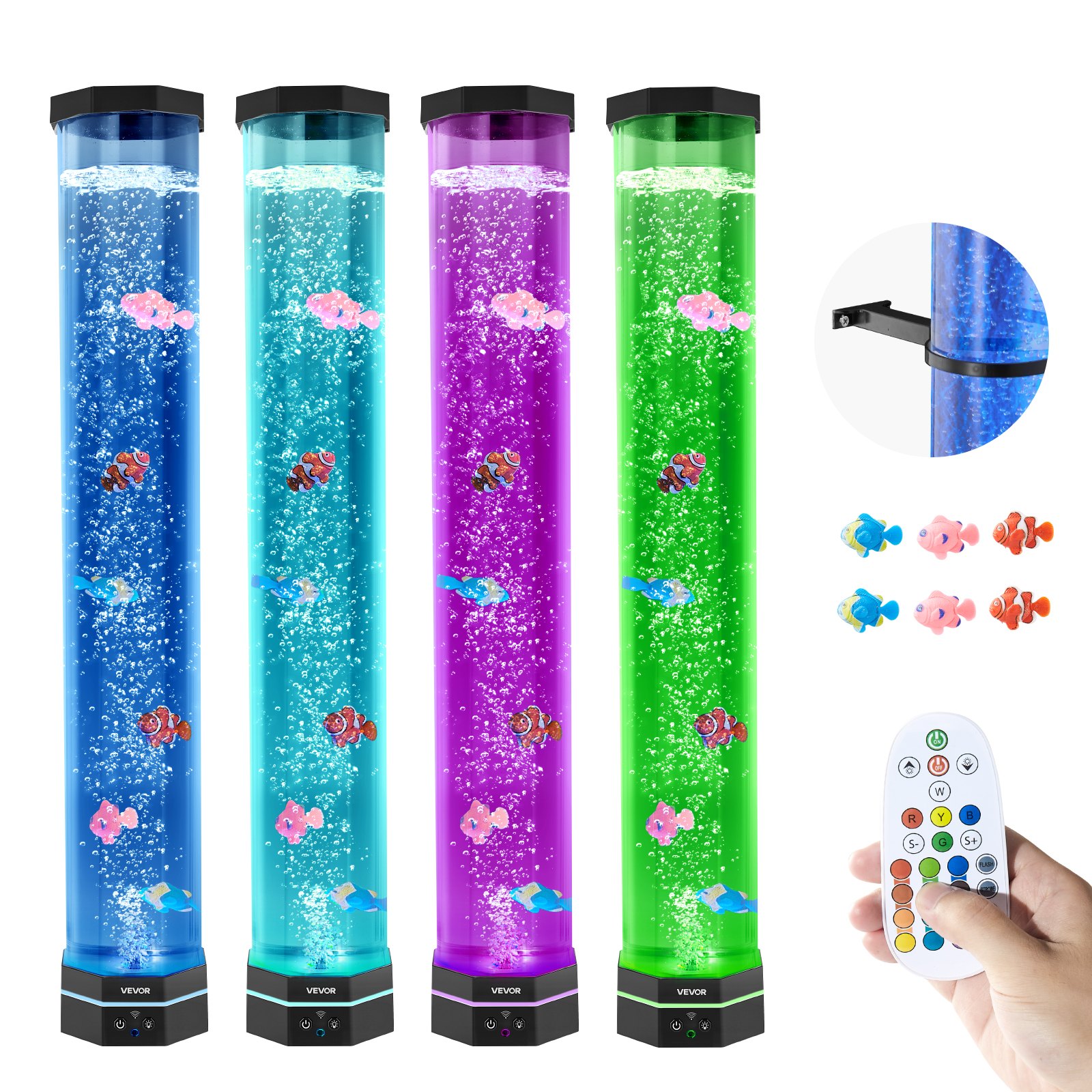VEVOR Bubble Tube Lamp 16 Color 80 cm Sensory Aquarium Lamp for Relief Calming