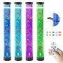 VEVOR Sensory Bubble Tube Lamp, 100 cm Bubble Fish Tube, Sensory Aquarium Lamp with 10 Floating Fish & 16 Color Effects, Remote Control, Stress Relief Calming Light for Bedroom Living Room Home Decor