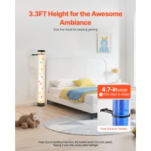 VEVOR Bubble Tube Lamp 16 Color 3.3 ft Sensory Aquarium Lamp for Relief Calming