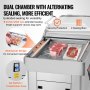 VEVOR Chamber Vacuum Sealer, 1200W Sealing Power, Vacuum Packing Machine for Wet Foods, Meats, Marinades and More, Compact Size with 23.62" Sealing Length, Applied in Home Kitchen and Commercial Use