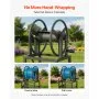 VEVOR Freestanding Garden Hose Reel, Holds 200 Feet of 5/8-inch Hose, Wall Mount or Ground Mount, Detachable Holder Stand with Storage Rack, 5 ft Leader Hose, Brass Fitting, 4 Spikes, for Backyards