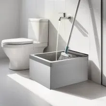 VEVOR Stainless Steel Floor Mop Sink 22 x 19 x 12 in with Backsplash and Filter