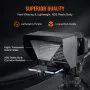 VEVOR Teleprompter, 10" Aluminum Alloy, Desktop Prompter with Adjustable Spectroscope, Remote Control, for YouTube, Twitch, Zoom, Supports DSLR/Webcam/Smartphone, for Video Recording/Live Streaming