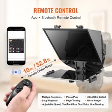 13'' Floor Type Teleprompter Remote for Webcam Smartphone Live Streaming