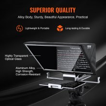 16'' Floor Type Teleprompter Remote for Webcam Smartphone Live Streaming