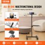 VEVOR Projector Stand with Wheels Projector Floor Stand Height from 22.8-57.3"