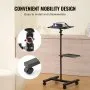 VEVOR Projector Stand with Wheels Projector Floor Stand Height from 22.8-57.3"