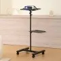 VEVOR Projector Stand with Wheels, Projector Floor Stand Adjustable Height from 22.8 to 57.3 in, Projector Mount with 2 Trays, Ideal for Outdoor Movies, Home, Office, Stage and Studio, Black