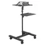 VEVOR Projector Stand with Wheels, Projector Floor Stand Adjustable Height from 22.8 to 57.3 in, Projector Mount with 2 Trays, Ideal for Outdoor Movies, Home, Office, Stage and Studio, Black