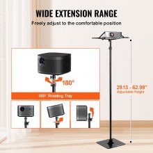 VEVOR Projector Stand Projector Floor Stand Adjustable Height from 30.3 to 63.4"