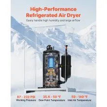 VEVOR Compressed Air Dryer 125CFM Industrial Refrigerated Air Drying System