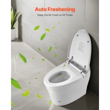 Elongated Smart Toilet Auto Freshening Toilet with Heated Toilet Seat