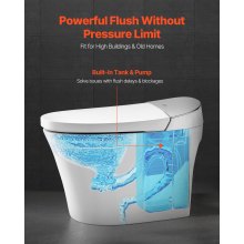 Elongated Smart Toilet Auto Freshening Toilet with Heated Toilet Seat