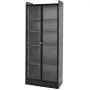 VEVOR Display Cabinet with Doors, 67 in Tall Lighted Display Case with 2 Adjustable Shelves, 5-Tier Curio Collectibles Storage Cabinet, Bookshelf Bookcase for Pantry Bedroom Living Room Office