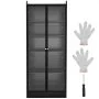 VEVOR Display Cabinet with Doors, 67 in Tall Lighted Display Case with 2 Adjustable Shelves, 5-Tier Curio Collectibles Storage Cabinet, Bookshelf Bookcase for Pantry Bedroom Living Room Office