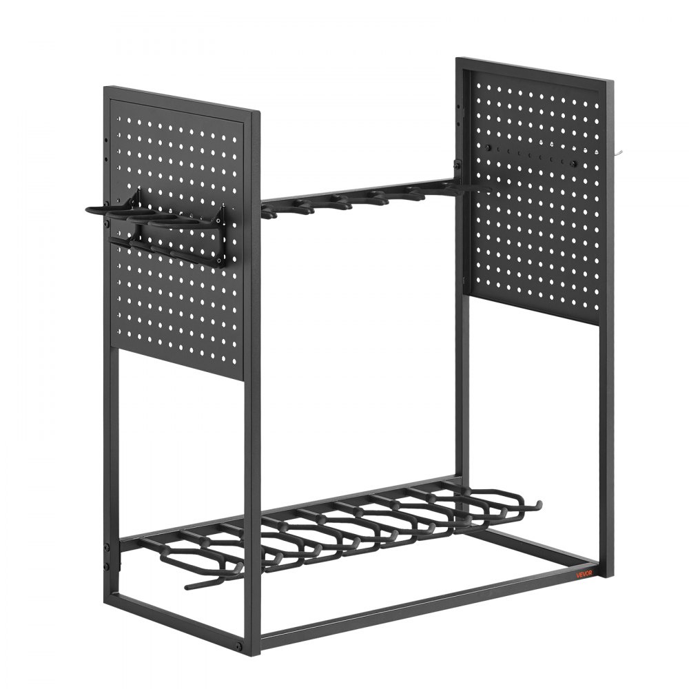 VEVOR Gun Rack, Floor Standing, Indoor Heavy Duty Steel Rifle Shotgun Rack Stand, Freestanding Gun Display Storage with Magazine Holder, Holds up to 9 Rifles and 4 Pistols, for Home Garage Storage