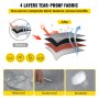 VEVOR Teardrop Trailer Cover, Fit for 18' - 20' Trailers, Upgraded Non-Woven 4 Layers Camper Cover, UV-proof Waterproof Travel Trailer Cover w/ 2 Wind-proof Straps and 1 Storage Bag