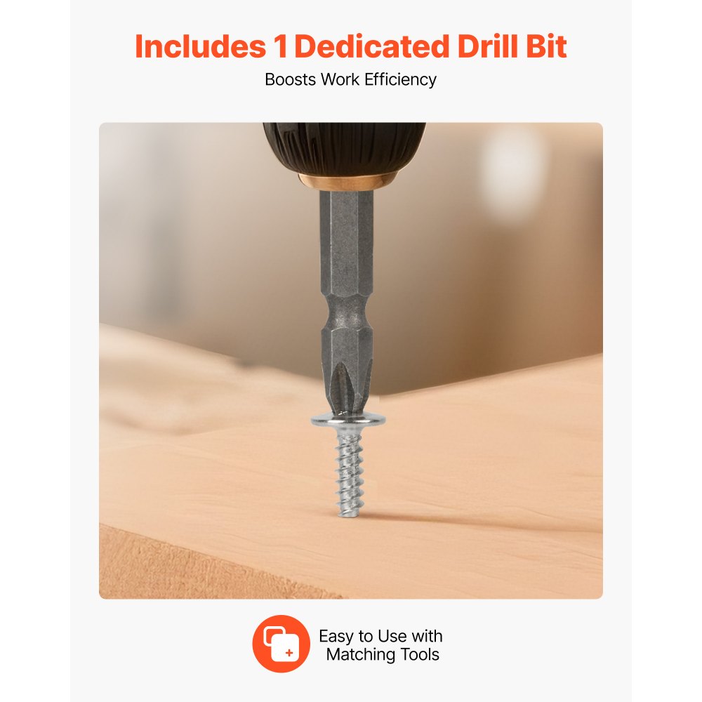 VEVOR Screws, #8 x 3/4 inch Length Self Drilling Drywall to Wood Screw, All Purpose High-Hardness Stainless Steel Wall Anchors with a Phillips Drill Bit, Cross Slot for Home Renovation(300 per Box)