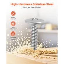Screws #8 x 3/4 inch Self Drilling Drywall to Wood Stainless Steel 300pcs Home
