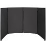 VEVOR 3.6FT Height DJ Facade Booth Portable DJ Event Facade Lightweight Metal Frame DJ Booth Cover 4 Detachable Polyester Sections Foldable Screen for DJ with Travel Bag DJ Front Board White and Black