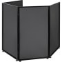 VEVOR 3.6FT Height DJ Facade Booth Portable DJ Event Facade Lightweight Metal Frame DJ Booth Cover 4 Detachable Polyester Sections Foldable Screen for DJ with Travel Bag DJ Front Board White and Black