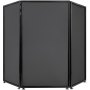 VEVOR 3.6FT Height DJ Facade Booth Portable DJ Event Facade Lightweight Metal Frame DJ Booth Cover 4 Detachable Polyester Sections Foldable Screen for DJ with Travel Bag DJ Front Board White and Black
