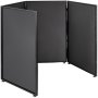 VEVOR 3.6FT Height DJ Facade Booth Portable DJ Event Facade Lightweight Metal Frame DJ Booth Cover 4 Detachable Polyester Sections Foldable Screen for DJ with Travel Bag DJ Front Board White and Black