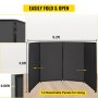 VEVOR 3.6FT Height DJ Facade Booth Portable DJ Event Facade Lightweight Metal Frame DJ Booth Cover 4 Detachable Polyester Sections Foldable Screen for DJ with Travel Bag DJ Front Board White and Black