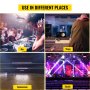VEVOR 3.6FT Height DJ Facade Booth Portable DJ Event Facade Lightweight Metal Frame DJ Booth Cover 4 Detachable Polyester Sections Foldable Screen for DJ with Travel Bag DJ Front Board White and Black