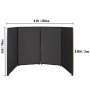 VEVOR 3.6FT Height DJ Facade Booth Portable DJ Event Facade Lightweight Metal Frame DJ Booth Cover 4 Detachable Polyester Sections Foldable Screen for DJ with Travel Bag DJ Front Board White and Black