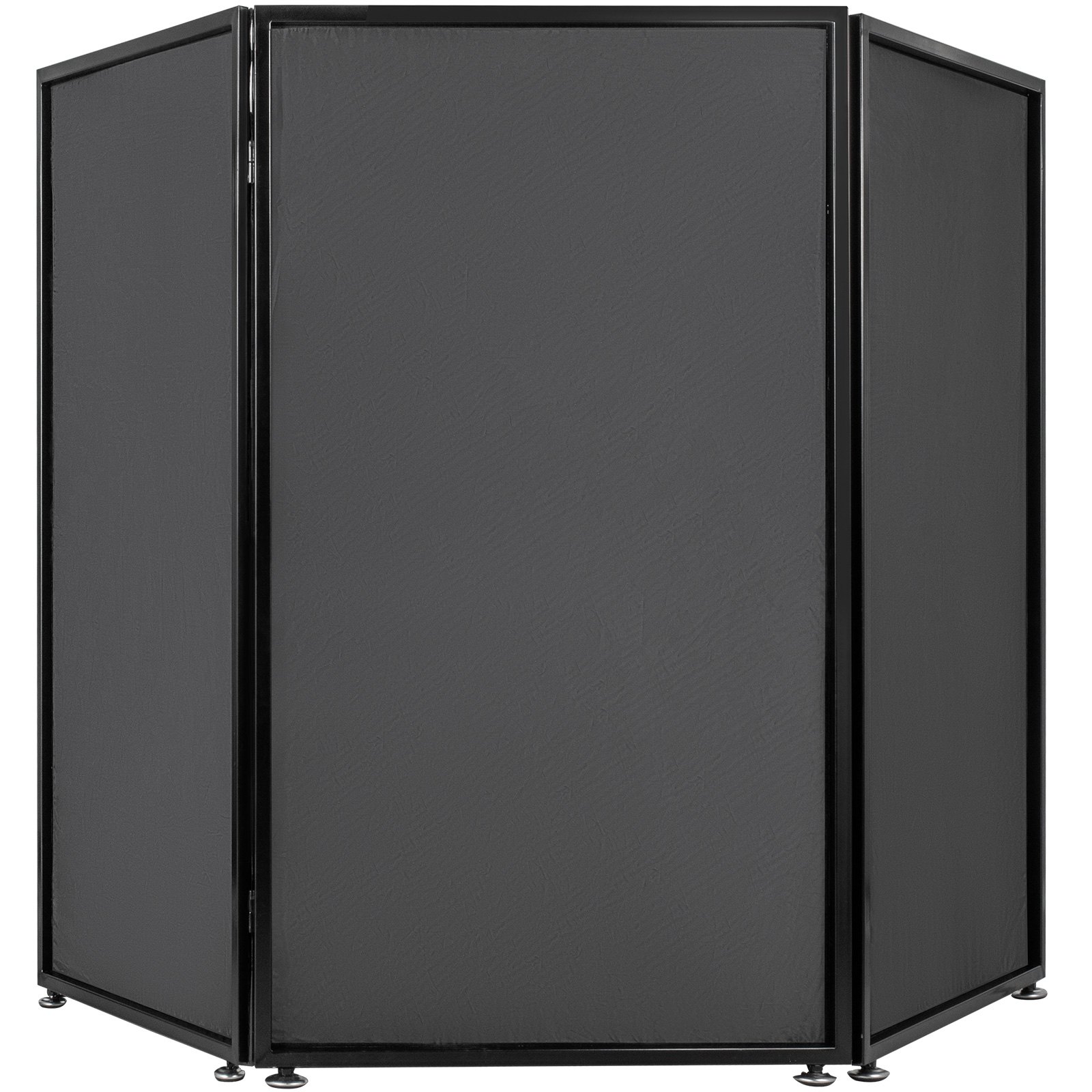 VEVOR 3.6FT Height DJ Facade Booth Portable DJ Event Facade Lightweight Metal Frame DJ Booth Cover 4 Detachable Polyester Sections Foldable Screen for DJ with Travel Bag DJ Front Board White and Black