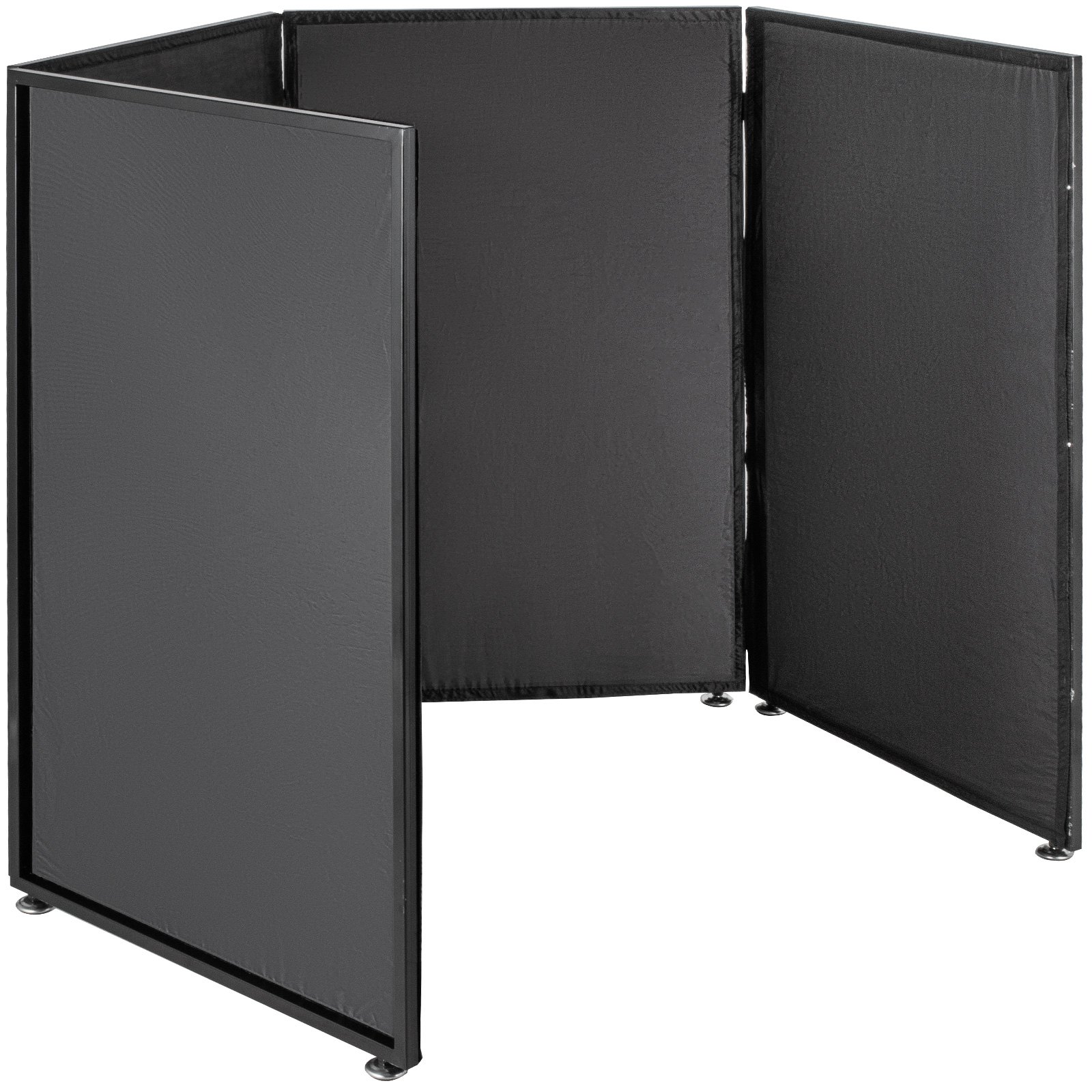 VEVOR 3.6FT Height DJ Facade Booth Portable DJ Event Facade Lightweight Metal Frame DJ Booth Cover 4 Detachable Polyester Sections Foldable Screen for DJ with Travel Bag DJ Front Board White and Black