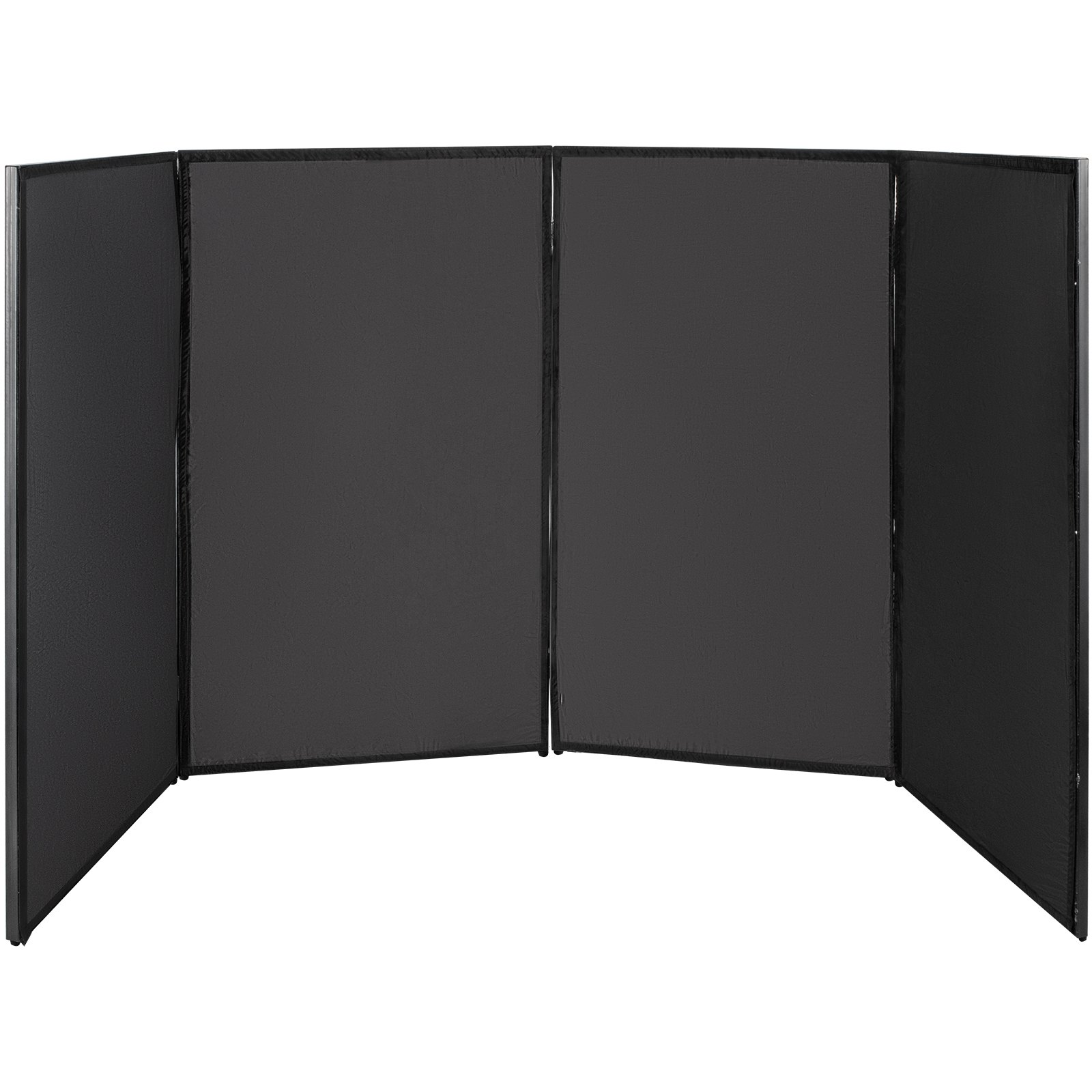 VEVOR 3.6FT Height DJ Facade Booth Portable DJ Event Facade Lightweight Metal Frame DJ Booth Cover 4 Detachable Polyester Sections Foldable Screen for DJ with Travel Bag DJ Front Board White and Black