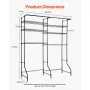VEVOR Over Washer and Dryer Storage Shelves, 6 Tiers Laundry Room Drying Rack with Hanger Rod and Hooks, Two Rows Adjustable Washer Shelves Space Saver, for Laundry Room Storage & Organization, Black